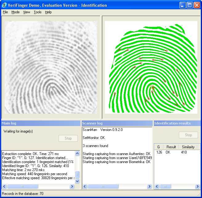VeriFinger Linux SDK Screenshot